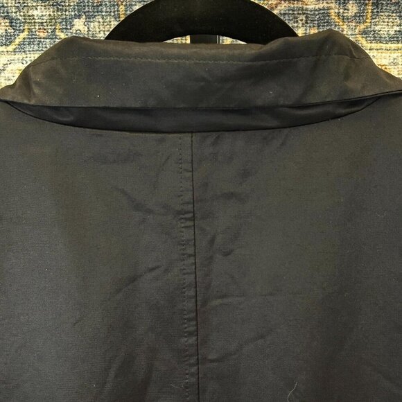 Eileen Fisher Women's Size M Black Fleece Lined Adjustable Waist Collared Coat - Picture 11 of 16